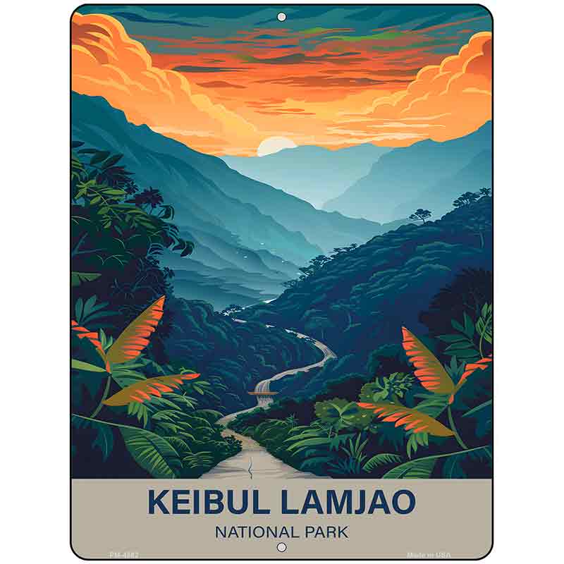 Keibul Lamjao National Park Metal Novelty Parking Sign P-4562