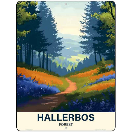 Hallerbos Forest Metal Novelty Parking Sign P-4565