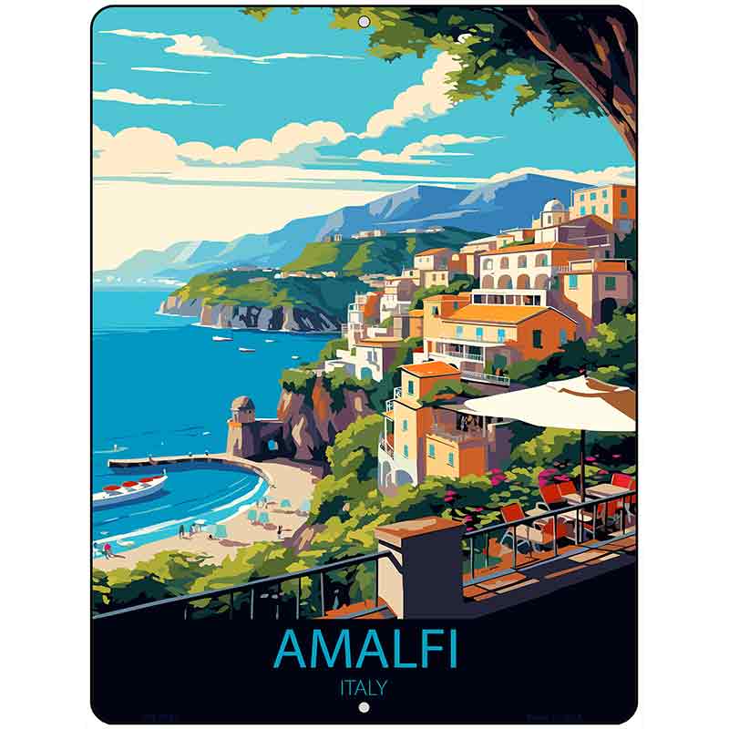 Amalfi Italy Metal Novelty Parking Sign P-4567