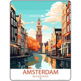 Amsterdam Netherlands Metal Novelty Parking Sign P-4568
