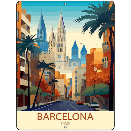 Barcelona Spain Metal Novelty Parking Sign P-4569