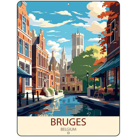 Bruges Belgium Metal Novelty Parking Sign P-4570