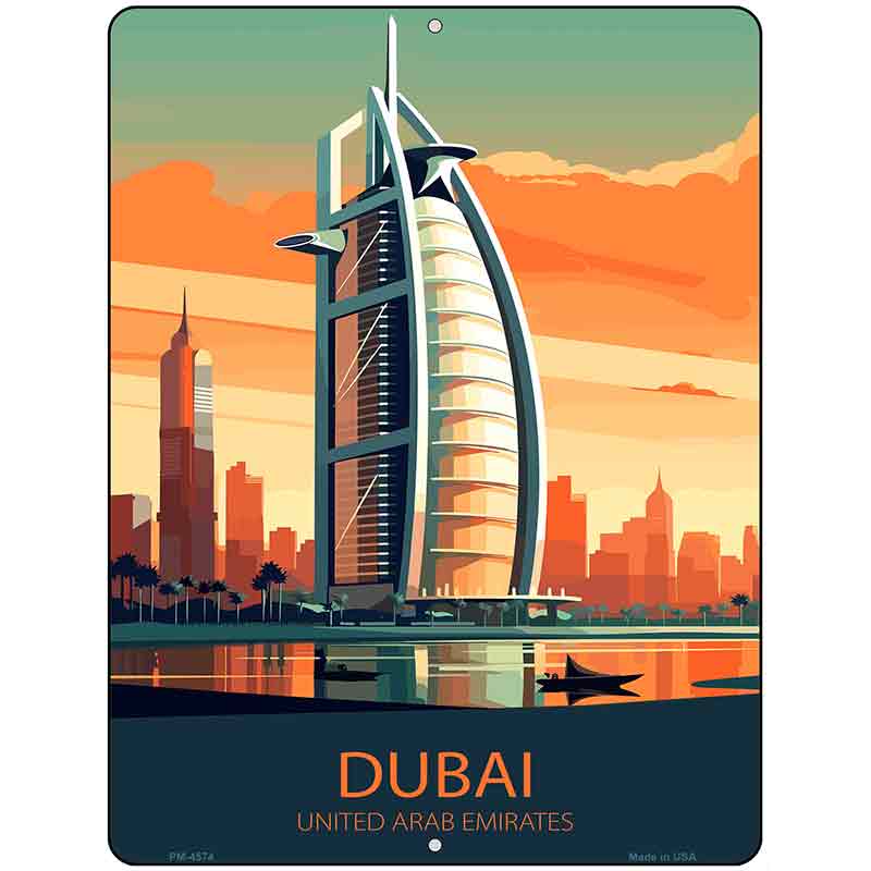 Dubai United Arab Emirates Metal Novelty Parking Sign P-4574