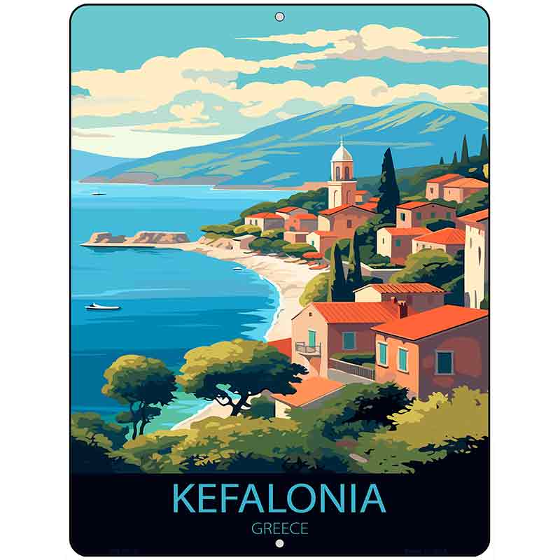 Kefalonia Greece Metal Novelty Parking Sign P-4579