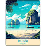 Krabi Thailand Metal Novelty Parking Sign P-4580