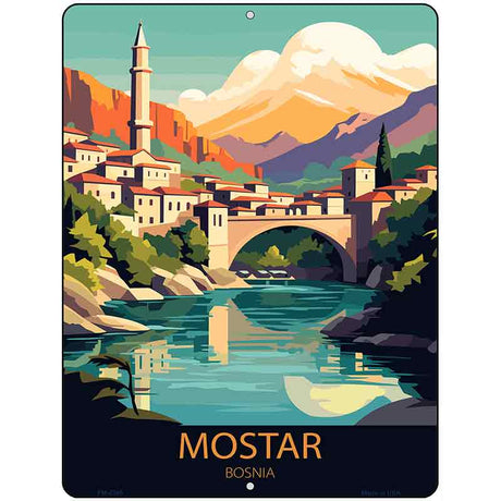 Mostar Bosnia Metal Novelty Parking Sign P-4585
