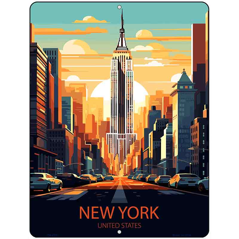 New York United States Metal Novelty Parking Sign P-4587