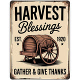Harvest Blessings Metal Novelty Parking Sign P-4607