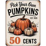 Pick Your Own Pumpkins Metal Novelty Parking Sign P-4608