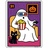 Ghost Watching Movie Metal Novelty Parking Sign P-4624