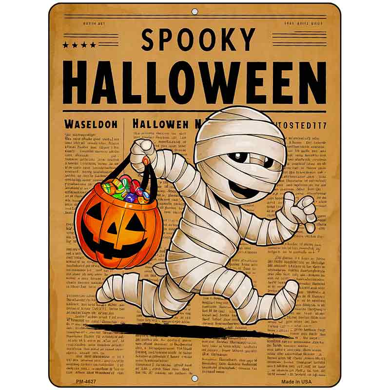 Spooky Halloween Metal Novelty Parking Sign P-4627