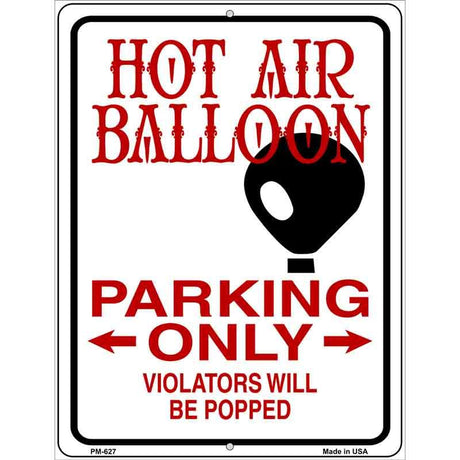 Hot Air Balloon Metal Novelty Parking Sign 4.5" x 6" Sign (PM)