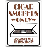 Cigar Smokers Only Metal Novelty Parking Sign 4.5" x 6" (PM)