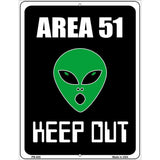 Area 51 Keep Out Metal Novelty Parking Sign 4.5" x 6" (PM)