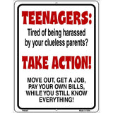 Teenagers Take Action Metal Novelty Parking Sign 4.5" x 6" (PM)