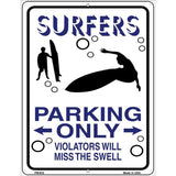 Surfers Parking Only Metal Novelty Parking Sign 4.5" x 6" (PM)