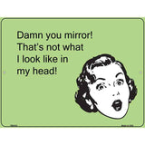 Thats not what I look like in my head E-Card Metal Novelty Parking Sign 4.5" x 6" (PM)