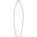 White Solid Dye Sublimation Blank 17" Surfboard Sign SB-000