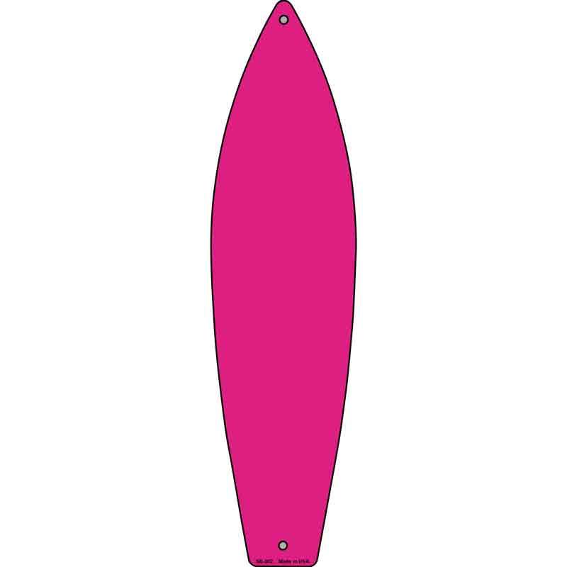 Pink Solid Dye Sublimation Blank Novelty Metal Surfboard Sign 17" x 4.5" (SB)