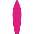 Pink Solid Dye Sublimation Blank Novelty Metal Surfboard Sign 17" x 4.5" (SB)