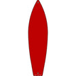 Red Solid Dye Sublimation Blank Novelty Metal Surfboard Sign 17" x 4.5" (SB)