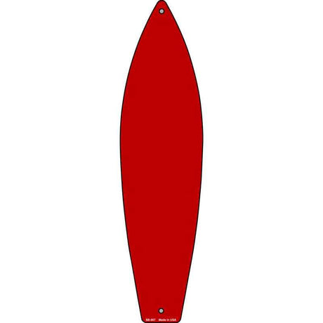 Red Solid Dye Sublimation Blank Novelty Metal Surfboard Sign 17" x 4.5" (SB)