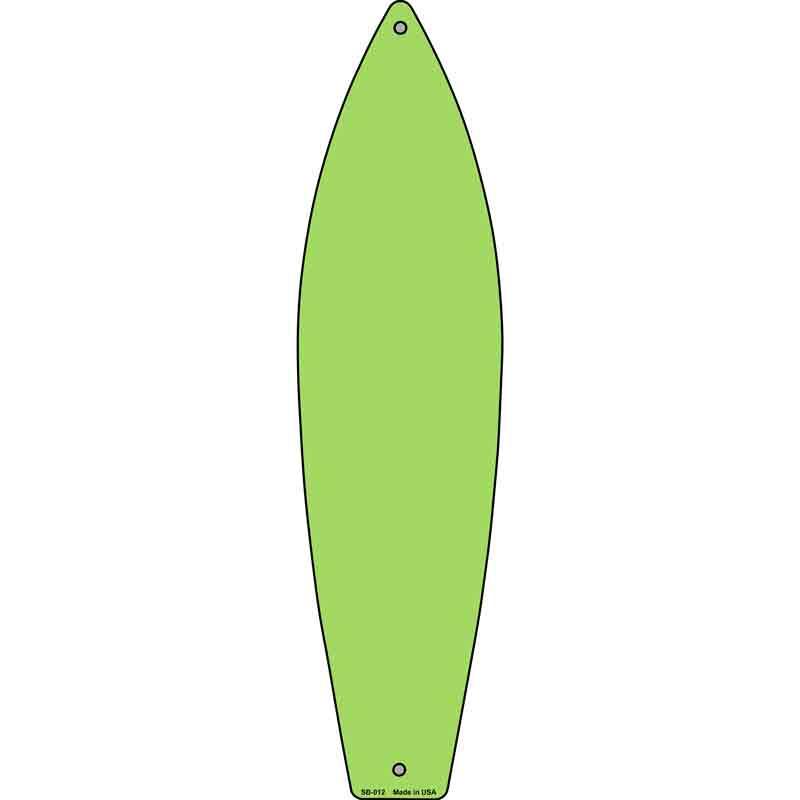 Lime Green Solid Dye Sublimation Blank Novelty Metal Surfboard Sign 17" x 4.5" (SB)