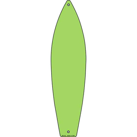 Lime Green Solid Dye Sublimation Blank Novelty Metal Surfboard Sign 17" x 4.5" (SB)