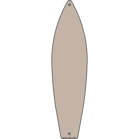 Tan Solid Dye Sublimation Blank Novelty Metal Surfboard Sign 17" x 4.5" (SB)