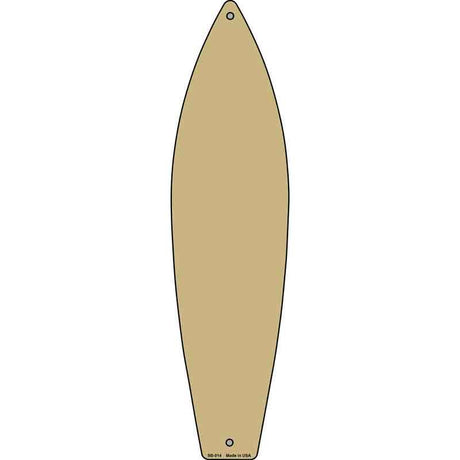 Gold Solid Dye Sublimation Blank Novelty Metal Surfboard Sign 17" x 4.5" (SB)