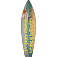 We Live On Beach Time Novelty Metal Surfboard Sign 17" x 4.5" (SB)