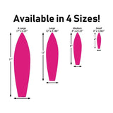 Colored Hawaiian Flowers Novelty Surfboard Sticker Decal