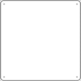 White Dye Sublimation 12 inch Novelty Metal Square Sign SQ-000