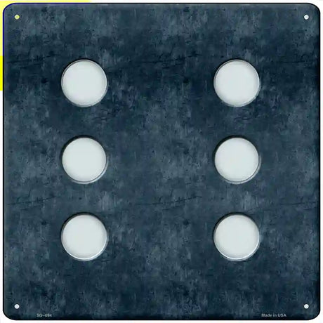 Dice Roll 6 Novelty Metal Square Sign 12" Sign (SQ)