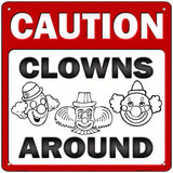 Clowns Around Novelty Metal Square Sign 12" (SQ)