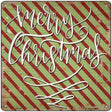 Merry Christmas Red and Green Novelty Metal Square Sign 12" (SQ)