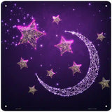 Moon and Stars Novelty Metal Square Sign 12" Sign (SQ)