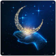 Moon In Hand Novelty Metal Square Sign 12" Sign (SQ)