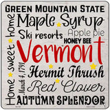 Vermont Motto Novelty Metal Square Sign 12" (SQ)