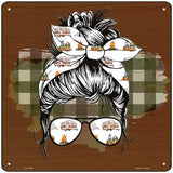 Aviator Bun Camper Print Novelty Metal Square Sign 12" (SQ)