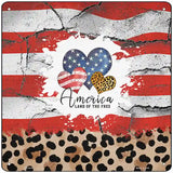 America Land Of The Free Hearts Novelty Metal Square Sign 12" (SQ)
