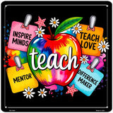 Teaching Apple Novelty Metal Square Sign SQ-1660