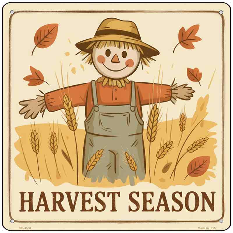 Harvest Season Novelty Metal Square Sign SQ-1668