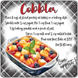 Cobbler Recipe Novelty Metal Square Sign SQ-1685