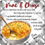 Mac & Cheese Recipe Novelty Metal Square Sign SQ-1688