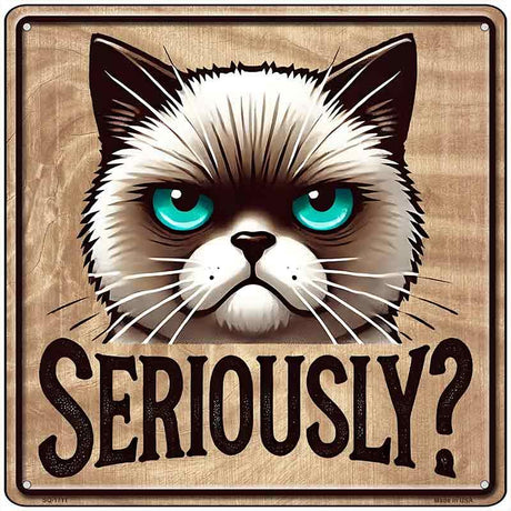 Seriously Novelty Metal Square Sign SQ-1711 12" Sign (SQ)