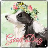 Border Collie Good Dog Novelty Square Sign 12" (SQ)