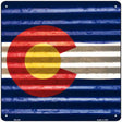 Colorado Flag Corrugated Effect Novelty Square Sign 12" Sign (SQ)