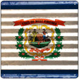 West Virginia Flag Corrugated Effect Novelty Square Sign 12" (SQ)