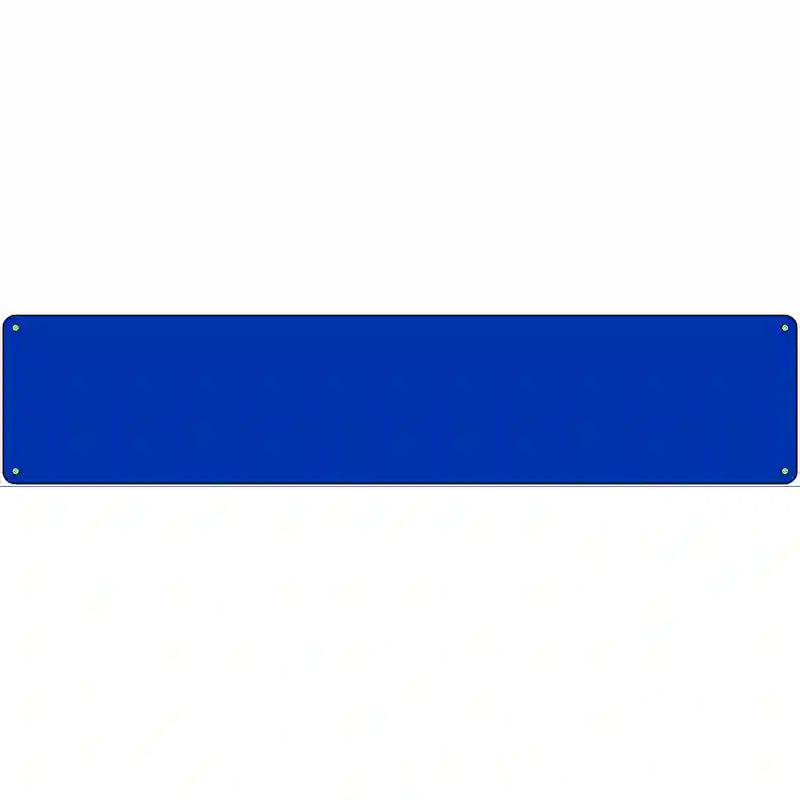 Blue Solid Blank Novelty Metal Street Sign 24" x 5" (ST)